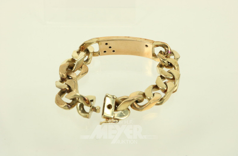 breites Panzer-Glieder-Freundschaftsarmband