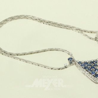 Collier mit 14 kl. Saphiren und 22 kl. Brillanten