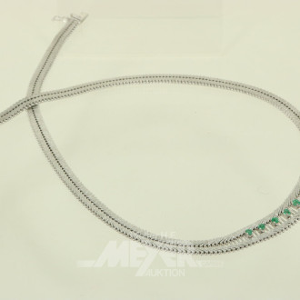 Collier mit 9 kl. Smaragden