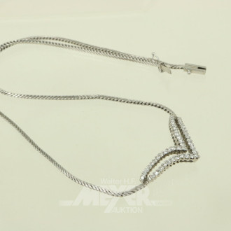 Collier mit ca. 51 kl. Brillanten von zus. ca. 1,00 ct.