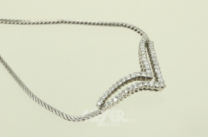 Collier mit ca. 51 kl. Brillanten von zus. ca. 1,00 ct.