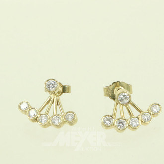 Paar Ohrstecker mit jew. 6 kl. Brillanten