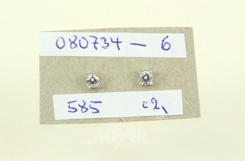 Paar Solitär-Ohrstecker