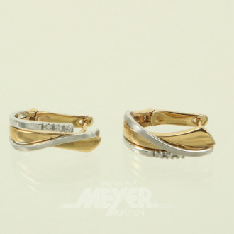 Paar Ohrstecker mit kl. Brillanten