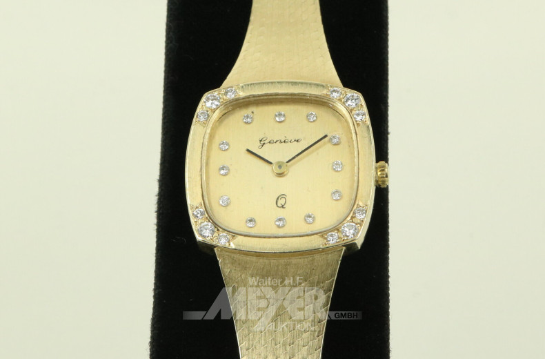 Damenarmbanduhr mit 24 kl. Brillanten auf der Lynette