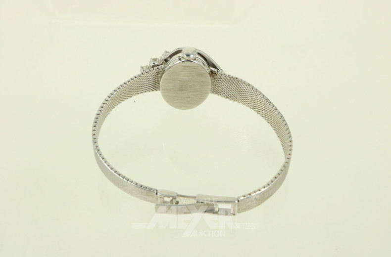 Damenarmbanduhr mit 12 kl. Brillanten, 70iger Jahre-Stiel