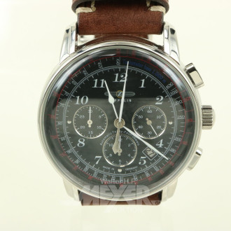 Herrenarmbanduhr, Chronograph mit Sichtboden