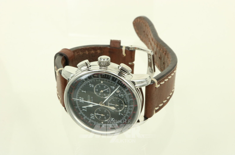 Herrenarmbanduhr, Chronograph mit Sichtboden