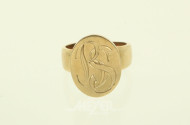 Herrenring mit Monogramm 'BS'