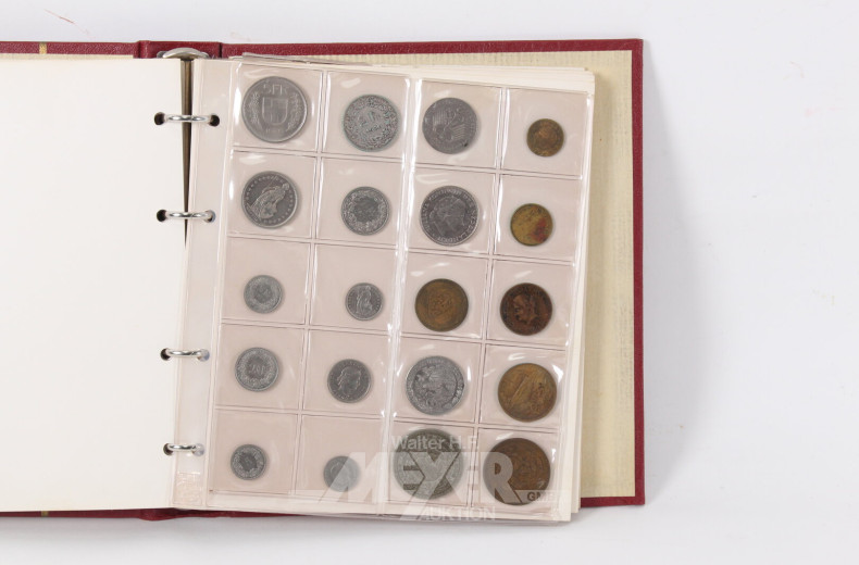 kl. Münzalbum mit überw. BRD D-Mark
