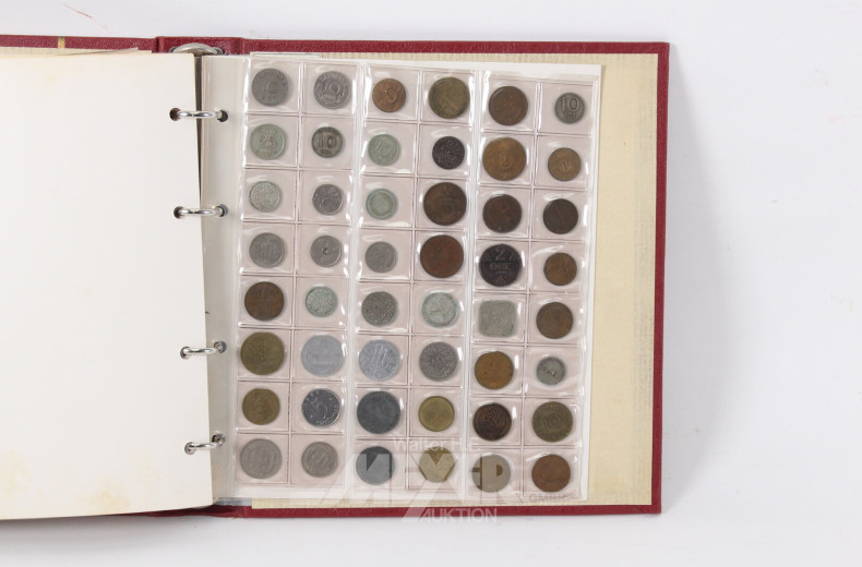 kl. Münzalbum mit überw. BRD D-Mark