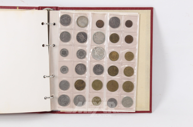 kl. Münzalbum mit überw. BRD D-Mark