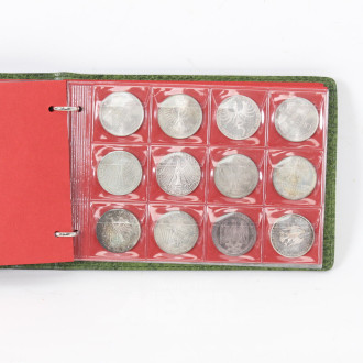 kl. Münzalbum mit Kleinmünzen u. BRD D-Mark