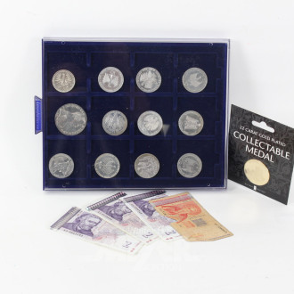 stapelbare Münzbox mit überw. BRD 10 DM-Gedenkausgaben