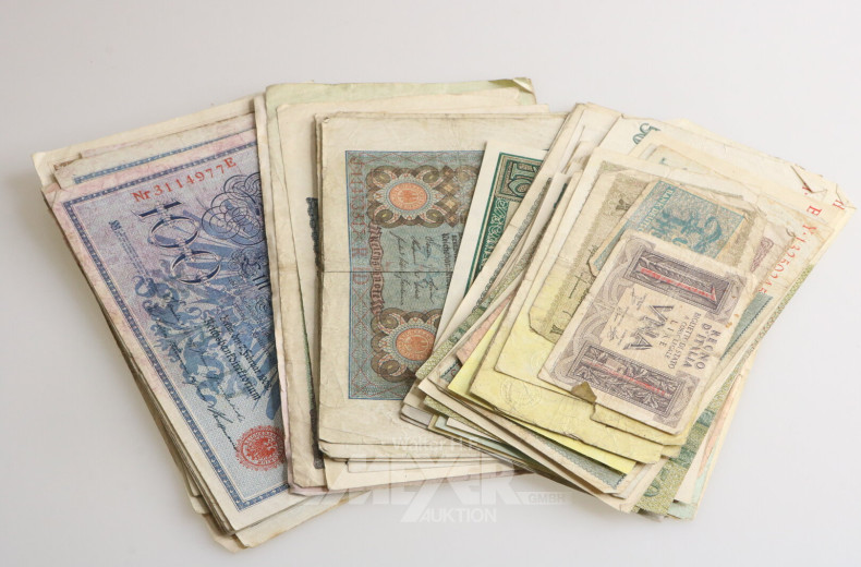 Konvolut Banknoten Deutsches Reich