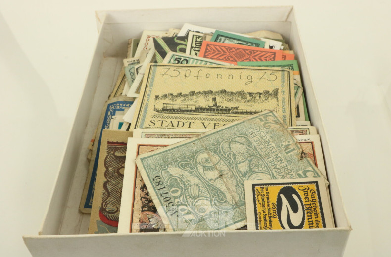 Posten Banknoten, u.a. Stadtkassenscheine