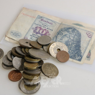 Posten Münzen und Banknoten