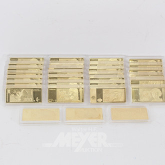 Konvolut Sonderprägungen, Barren 'Deutsche Währungsgeschichte'