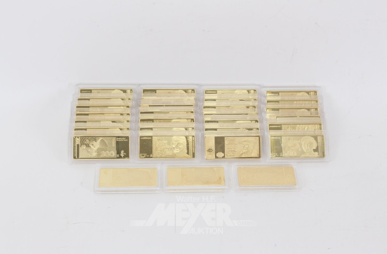 Konvolut Sonderprägungen, Barren 'Deutsche Währungsgeschichte'