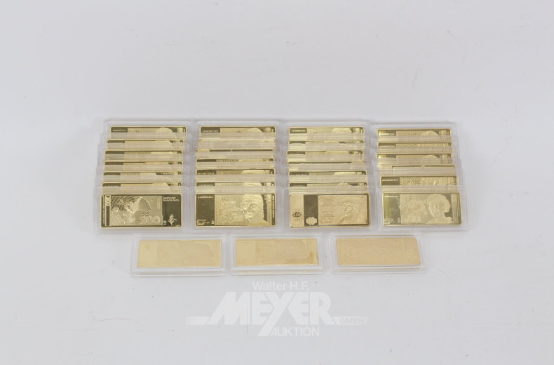 Konvolut Sonderprägungen, Barren 'Deutsche Währungsgeschichte'