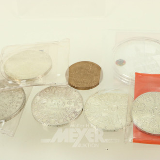 kl. Konvolut Silbermünzen, best. aus: