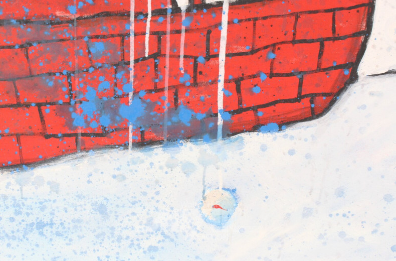 Gemälde 'Ziegelsteinschiff im weißen Licht'