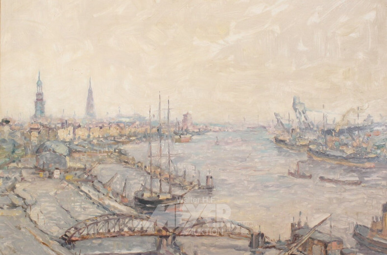 Gemälde "Hamburger Landungsbrücken"