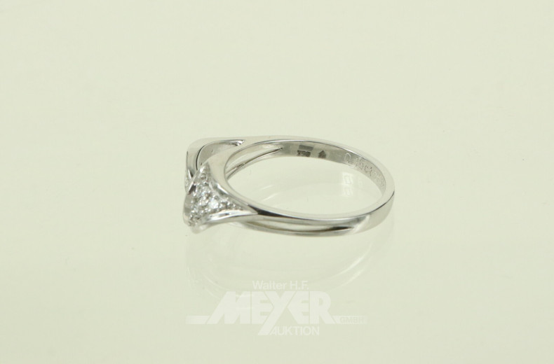 Ring mit 6 kl. Brillanten von ges. ca. 0.15ct