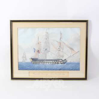 3 color. Drucke "Segelschiffe"