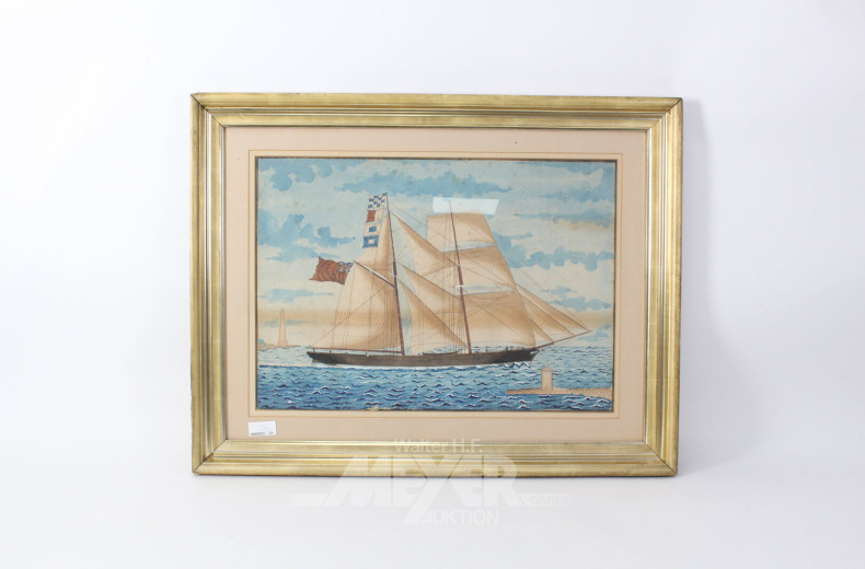 3 color. Drucke "Segelschiffe"