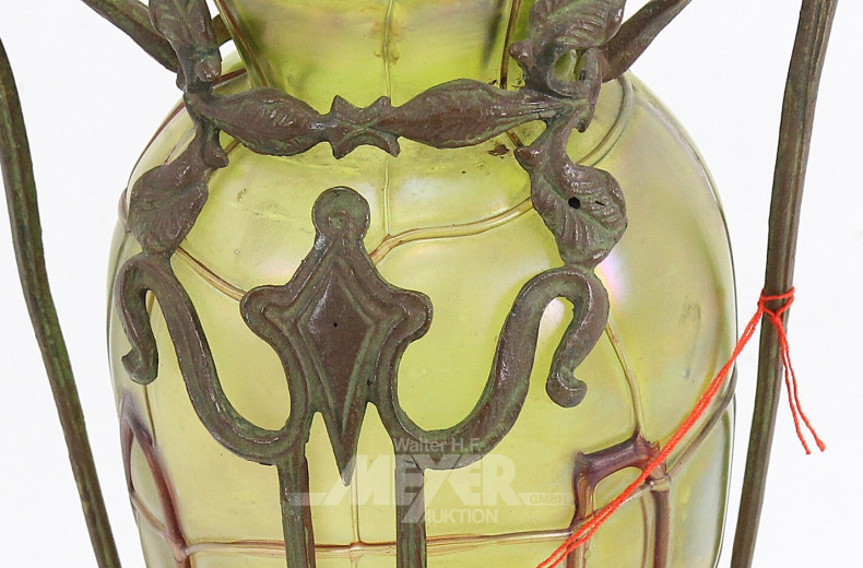 Jugendstilvase mit Metallmontierung