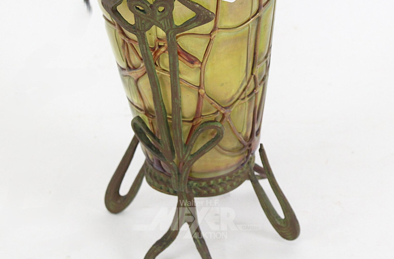 Jugendstilvase mit Metallmontierung