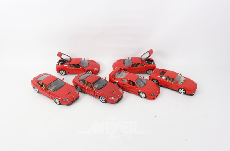 10 Modellautos "FERRARI"