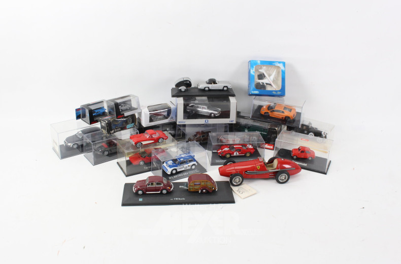 Konvolut Modellautos u.a. Schuco, ca. 20 Stück, meist OVP