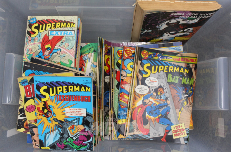 Konvolut versch. Comic-Hefte, u.a. Batman, Superman, etc. ca. 200 Stück