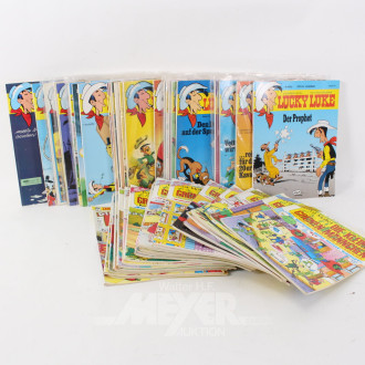 Konvolut versch. Comic-Hefte, u.a. Lucky Luke, Sturmtruppen, ca. 152 Stück