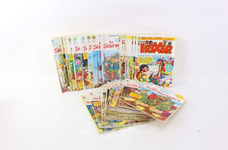 Konvolut versch. Comic-Hefte, u.a. Lucky Luke, Sturmtruppen, ca. 152 Stück
