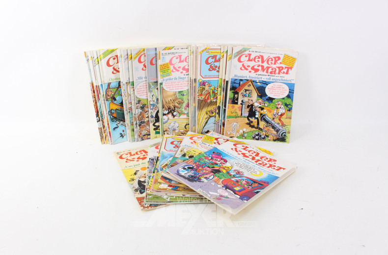 Konvolut versch. Comic-Hefte, hauptsächlich CLEVER & SMART, ca. 150 Stück