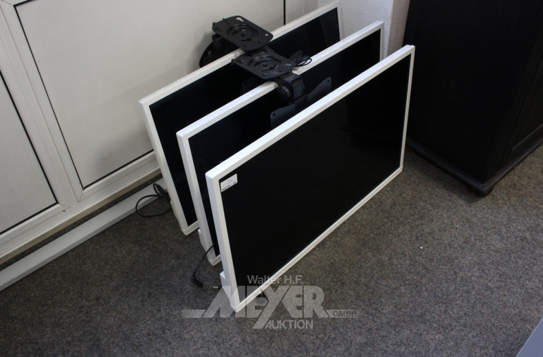 3 Monitore / TV-Geräte, weiß