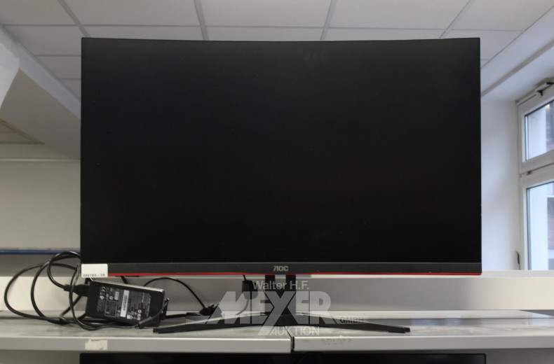 Curved-Monitor, schwarz