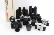 Posten Fototechnik u. Ferngläser, u.a. Rollei, Vogtländer, Minolta