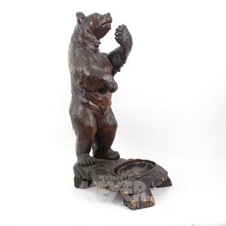 Holzschnitzfigur / Schirmständer "Bär"