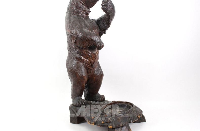 Holzschnitzfigur / Schirmständer "Bär"