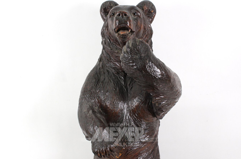 Holzschnitzfigur / Schirmständer "Bär"