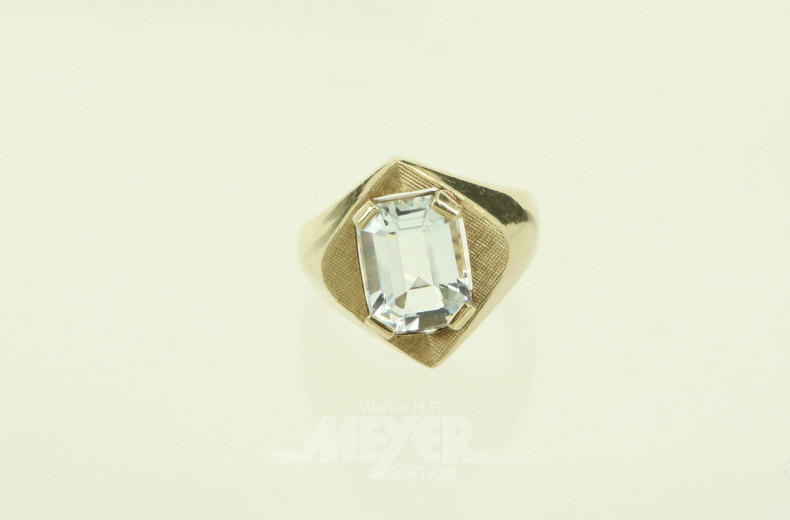 Damenring, besetzt mit 1 Farbstein