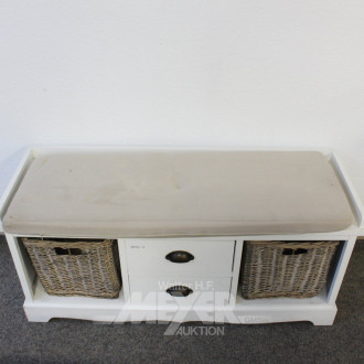 (Garderoben)bank, weiß