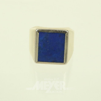 Herrenring, besetzt mit 1 Lapislazuli