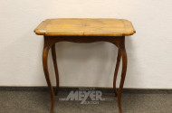 Tischchen, Holz, intarsiert, abgerundete Ecken