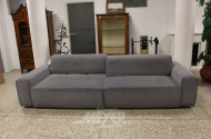 mod. Sofa 2-tlg., gau mit verstellbarer Rückenlehne