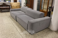 mod. Sofa 2-tlg., gau mit verstellbarer Rückenlehne